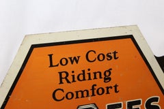 1920s HEXDEES Spring Control Vintage Double-Sided Tin Flange Sign