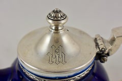 1920s Historical Hotel Mayfair Silver Braced Art Deco One Cup Service Teapot