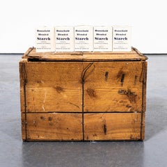 1920's Household Blended Starch Crate And Contents - New Old Stock