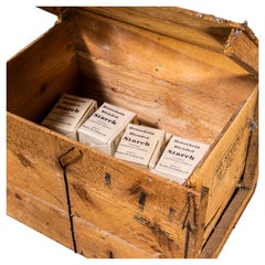 1920's Household Blended Starch Crate And Contents - New Old Stock
