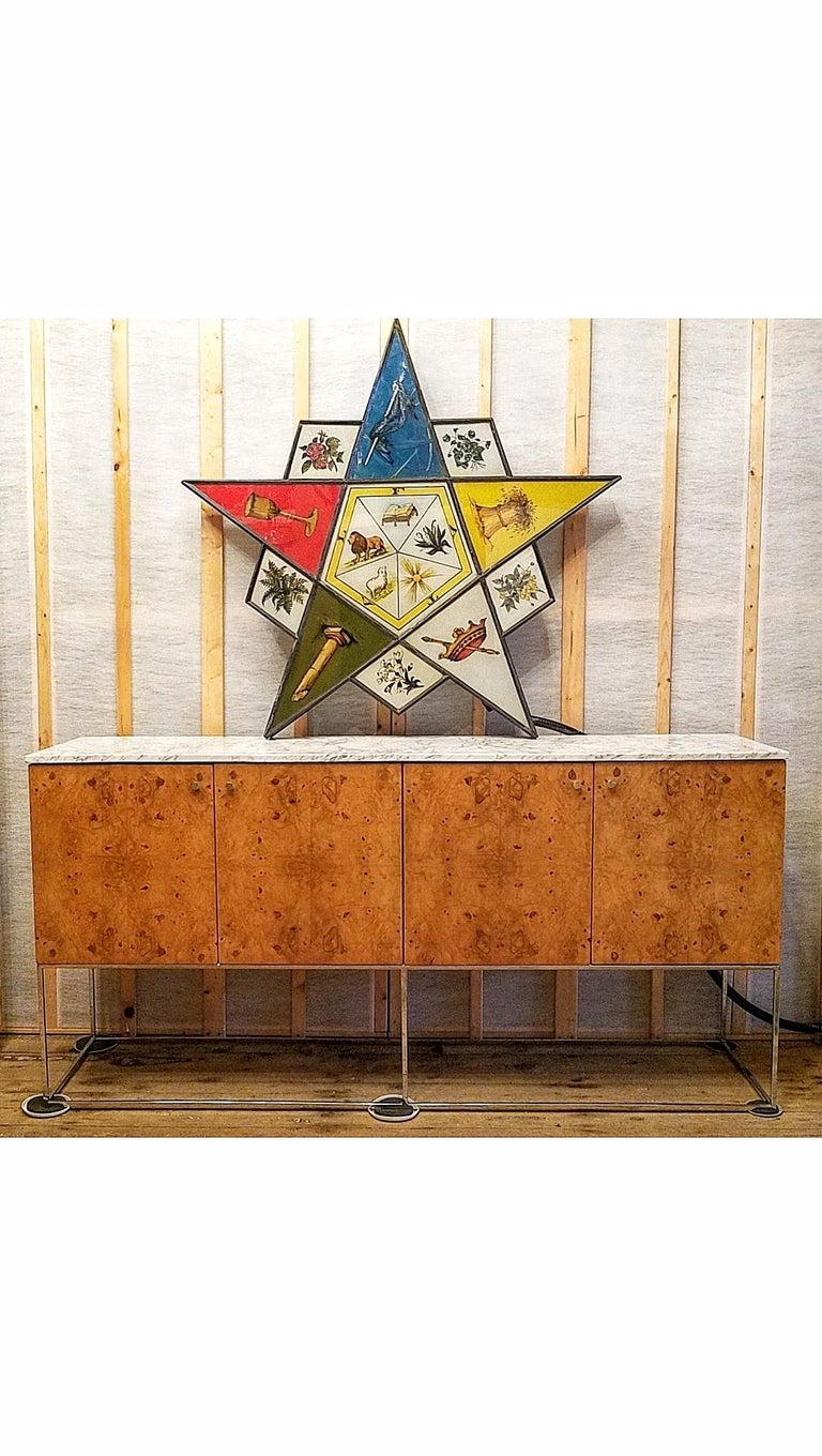 Reverse Painted Glass Sign 1920s Illuminated Star Masonic Temple Eastern  Star at 1stDibs | eastern star hand signs, how to tell if someone is a eastern  star, eastern star signs and grips, image size:768x1360