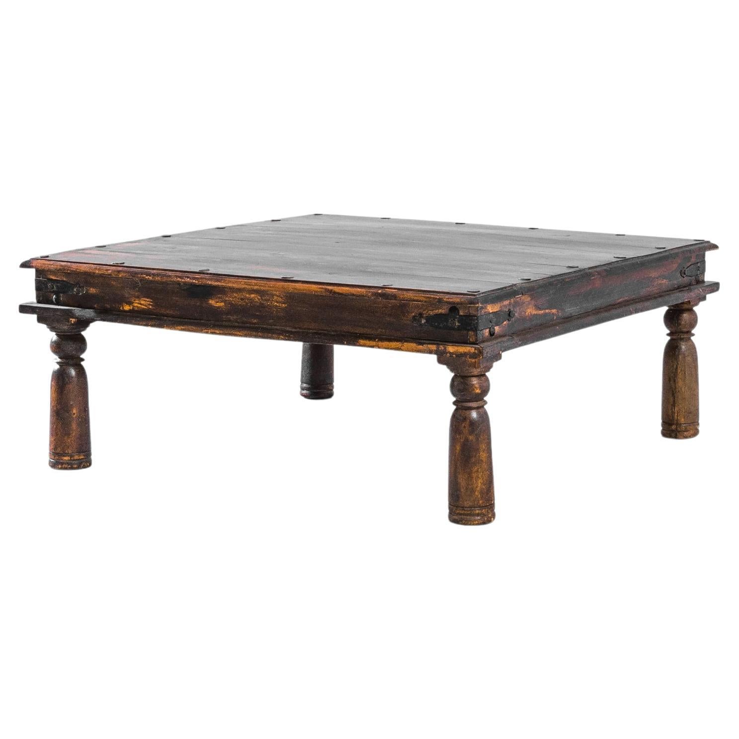 1920s Indian Wooden Coffee Table