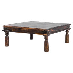 Antique 1920s Indian Wooden Coffee Table