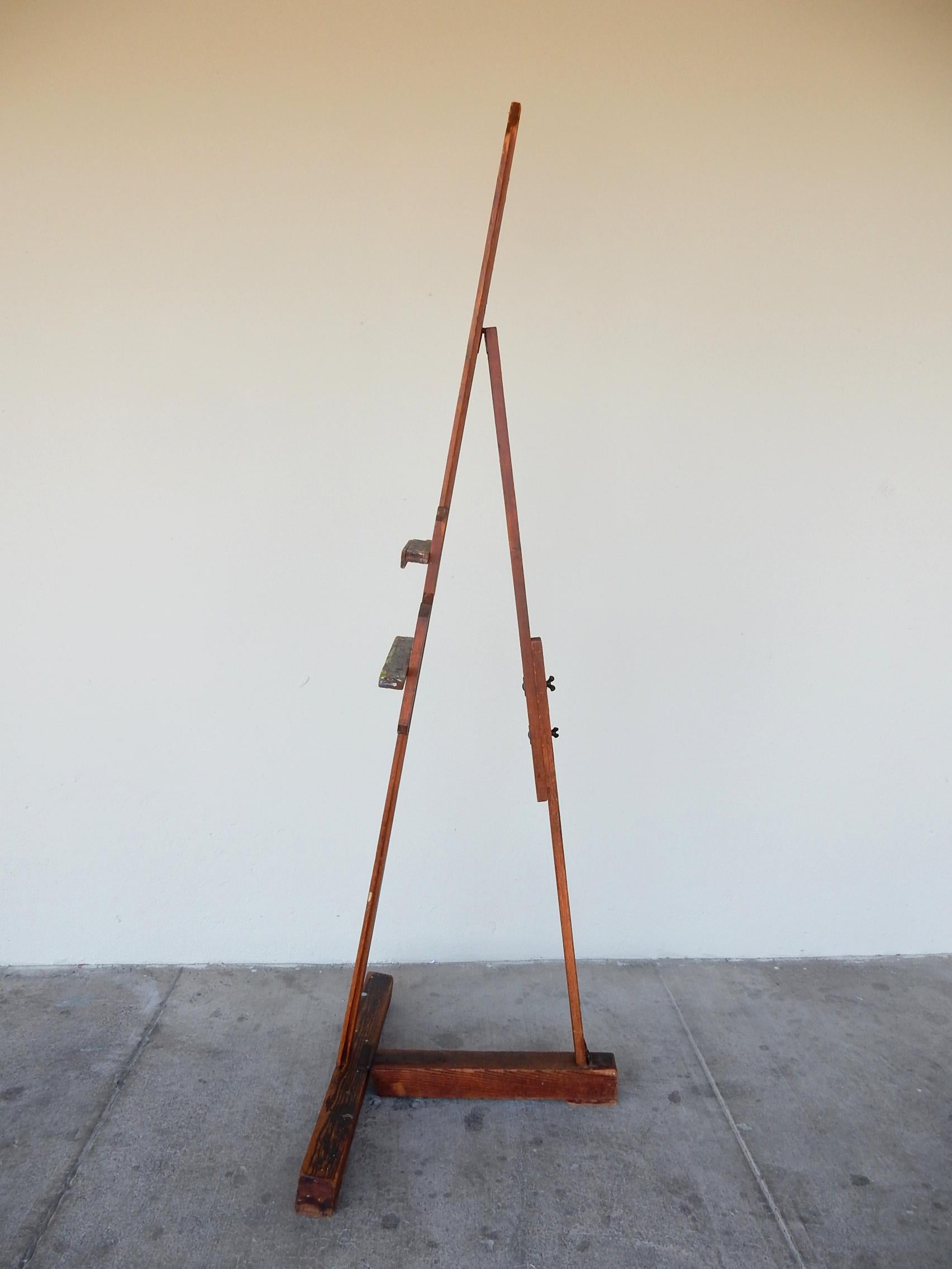 1920s Industrial Era Artist Studio Easel by Erwin Riebe of New York City 1