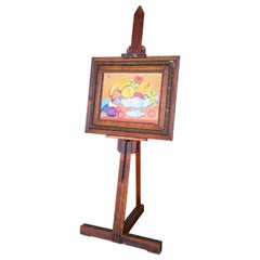 1920s Industrial Era Artist Studio Easel by Erwin Riebe of New York City