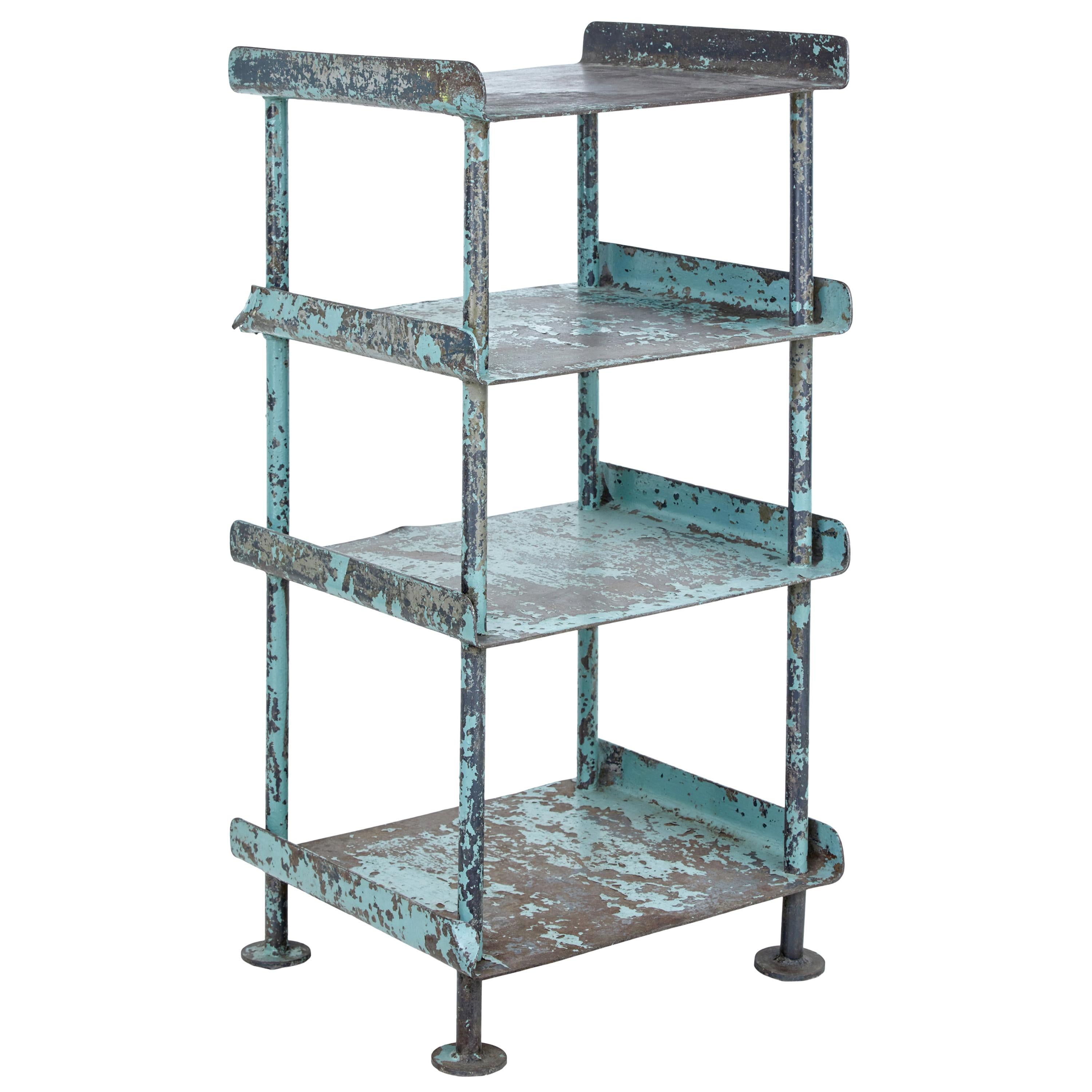 1920's Industrial Painted Shelving Unit
