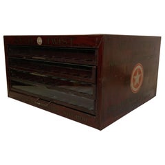 1920s Industrial Star Twist Sewing Thread Display Case