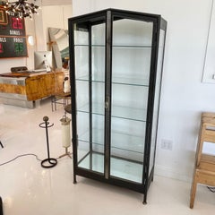 Double Door Iron and Glass Art Deco Vitrine, 1920s Argentina