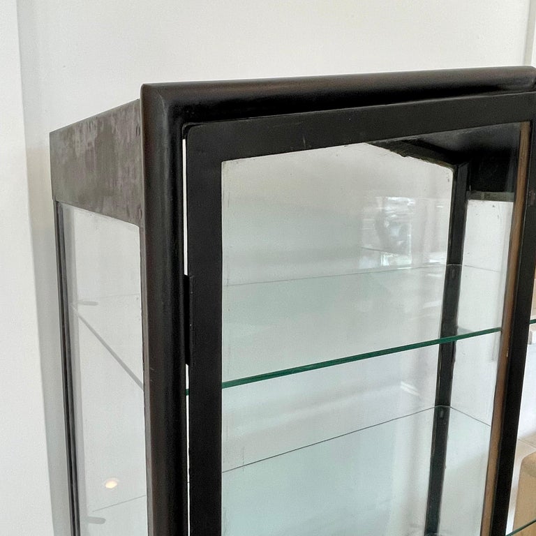 1920s Iron and Glass Art Deco Vitrine For Sale at 1stDibs