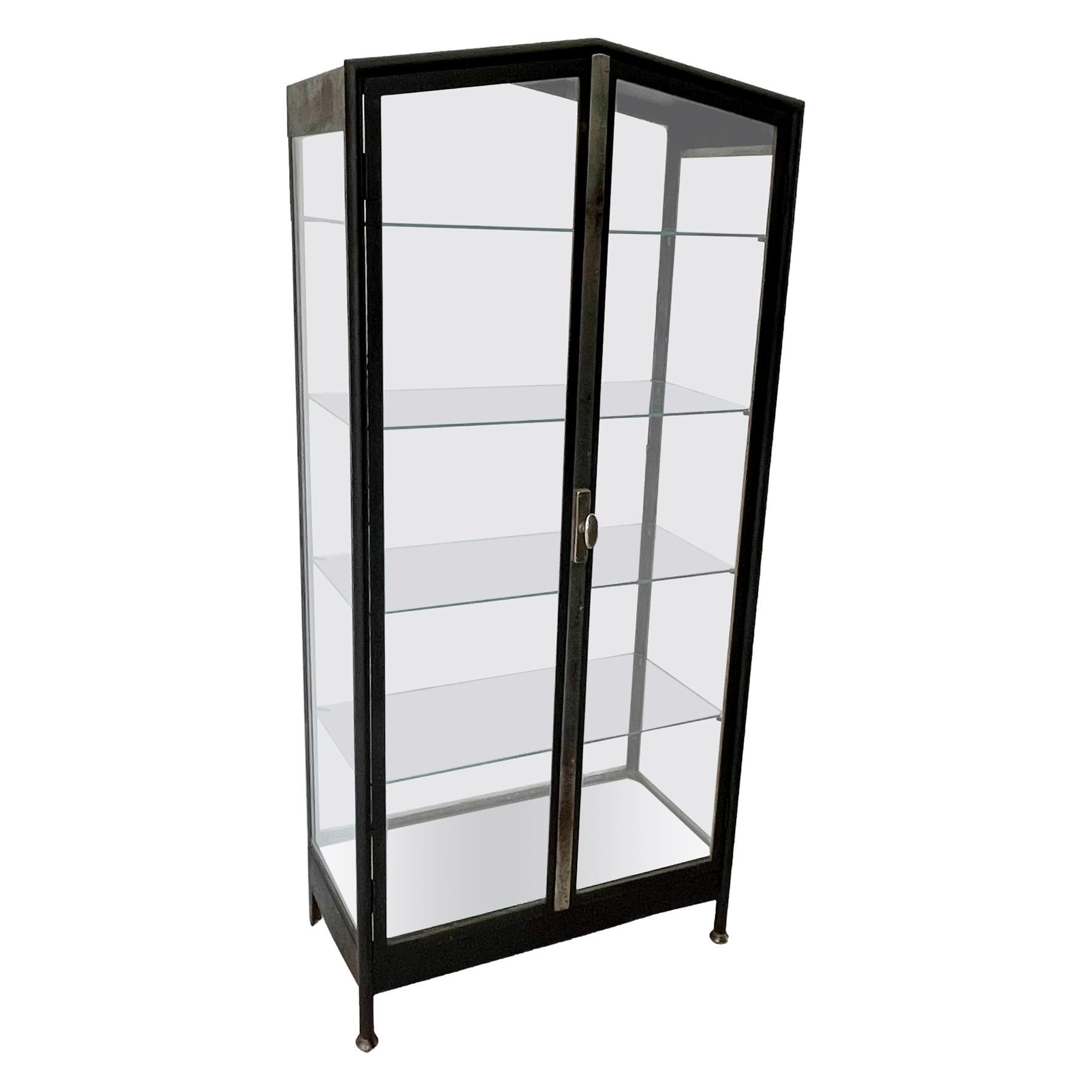 Double Door Iron and Glass Art Deco Vitrine, 1920s Argentina For Sale