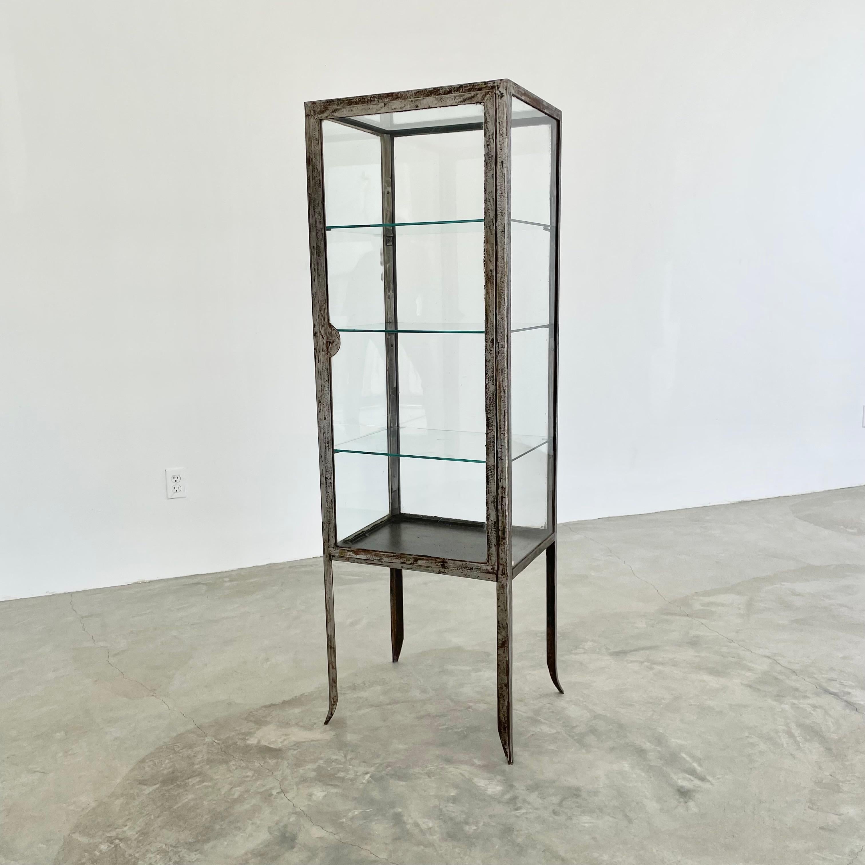 Iron and Glass Vitrine, 1920s Argentina In Good Condition For Sale In Los Angeles, CA