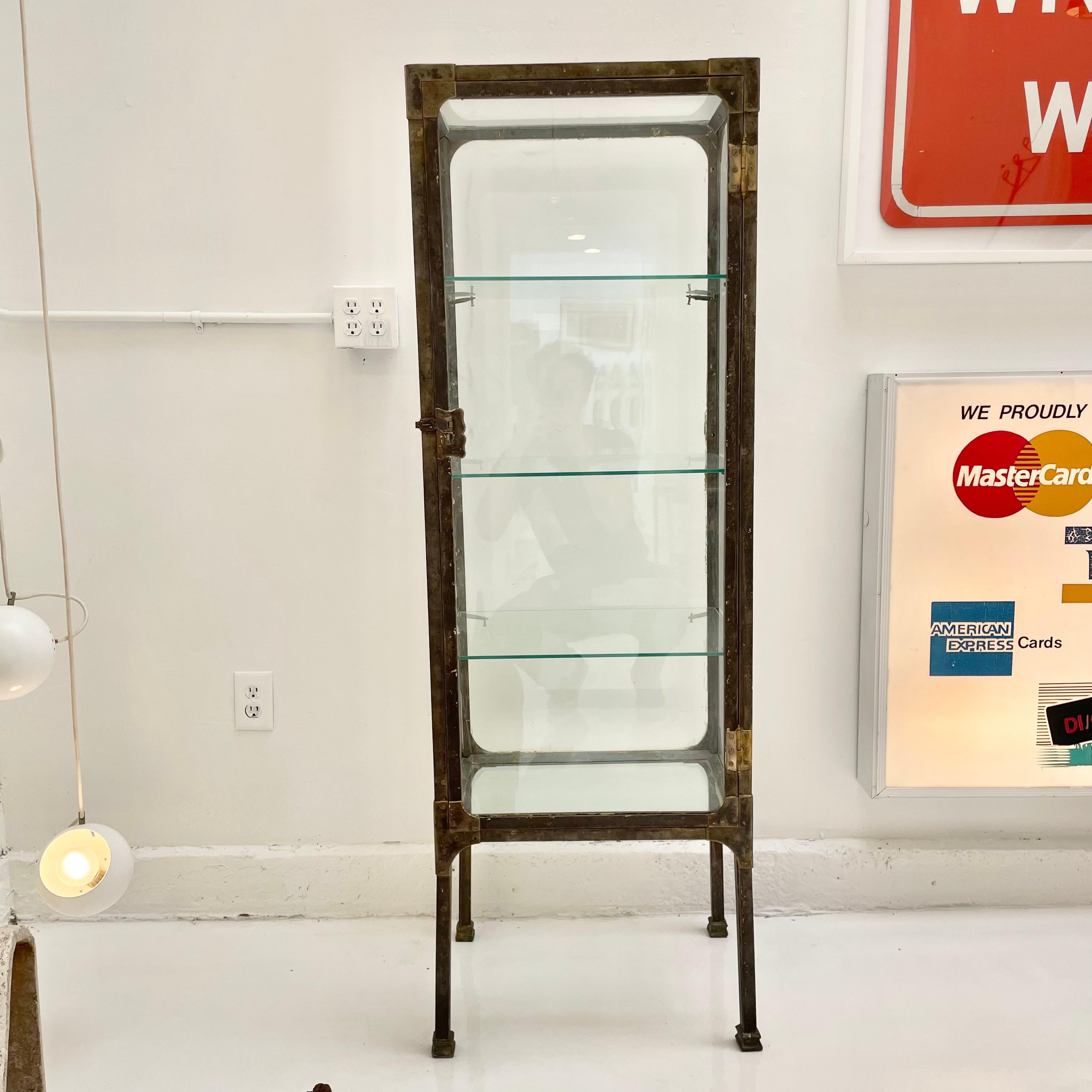 1920s Iron and Glass Vitrine In Good Condition In Los Angeles, CA