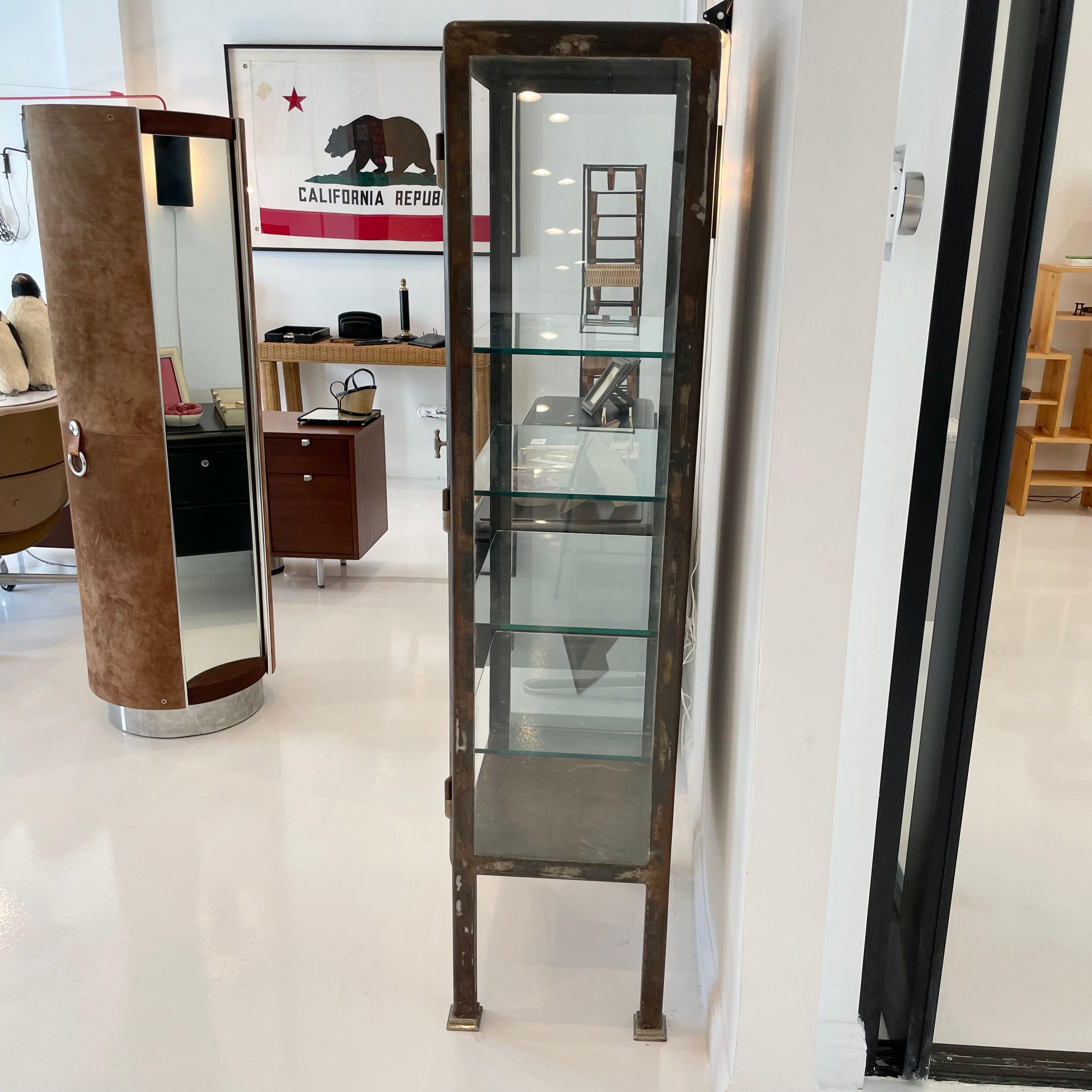 Iron and Glass Vitrine, 1920s Argentina In Good Condition For Sale In Los Angeles, CA
