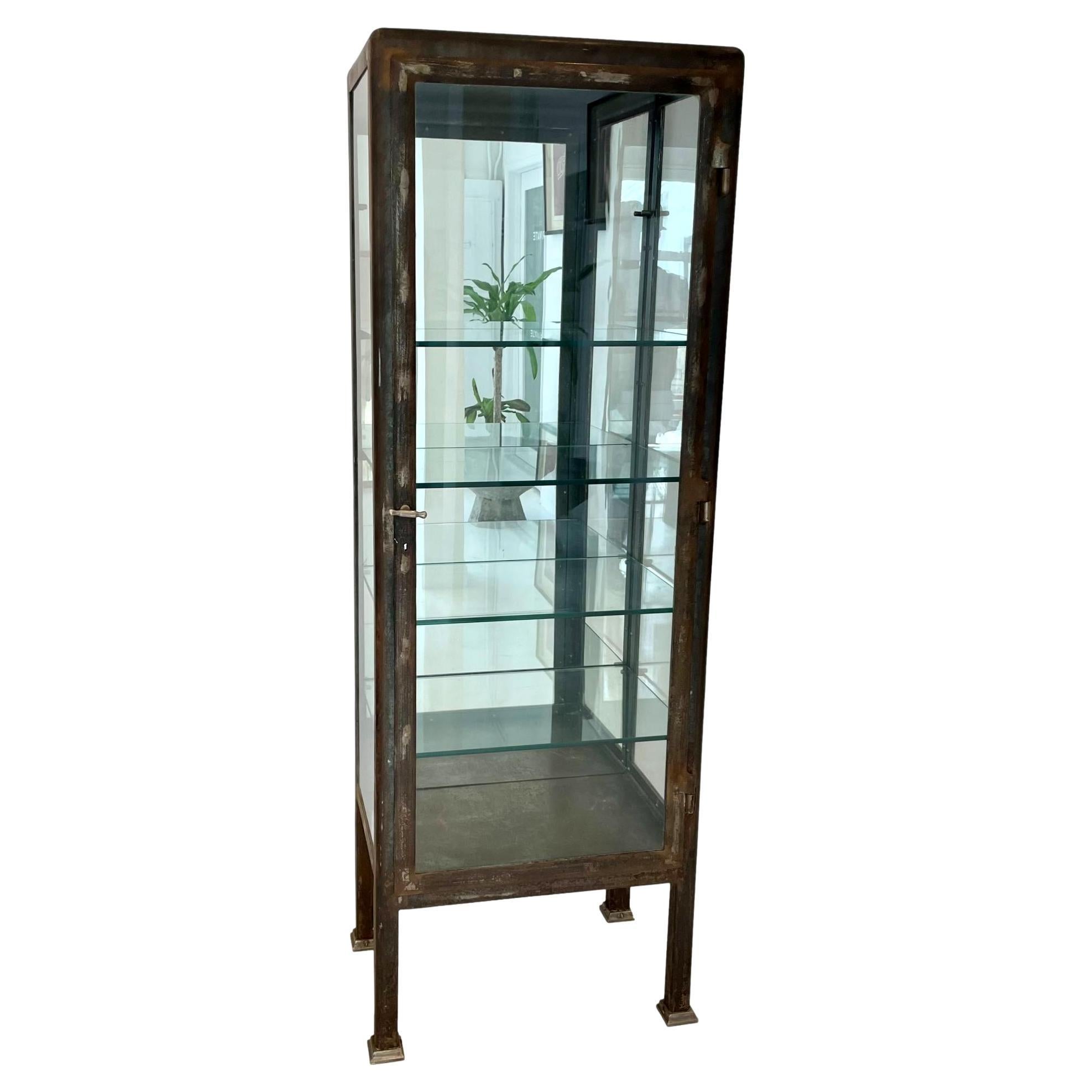 Iron and Glass Vitrine, 1920s Argentina For Sale