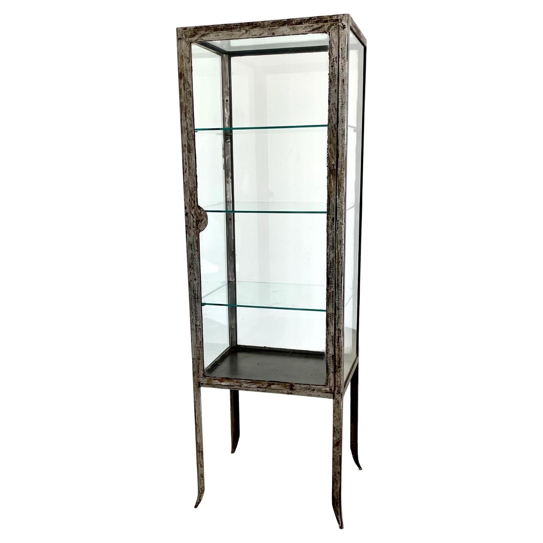 Iron and Glass Vitrine, 1920s Argentina For Sale