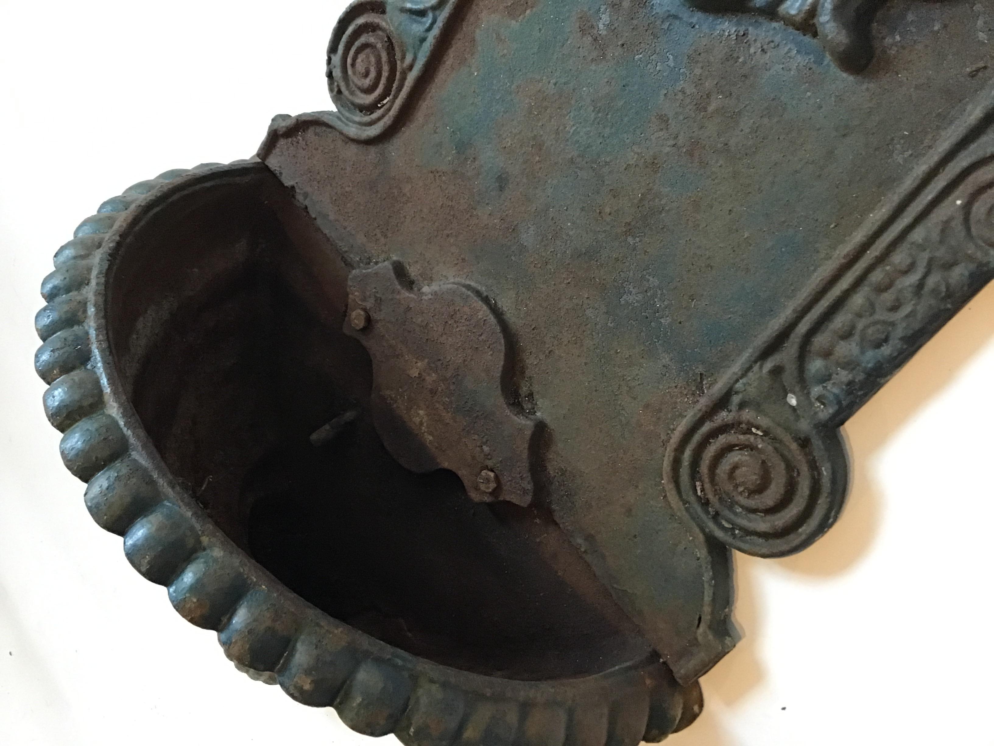 1920s Iron Lion Head Wall Fountain 2