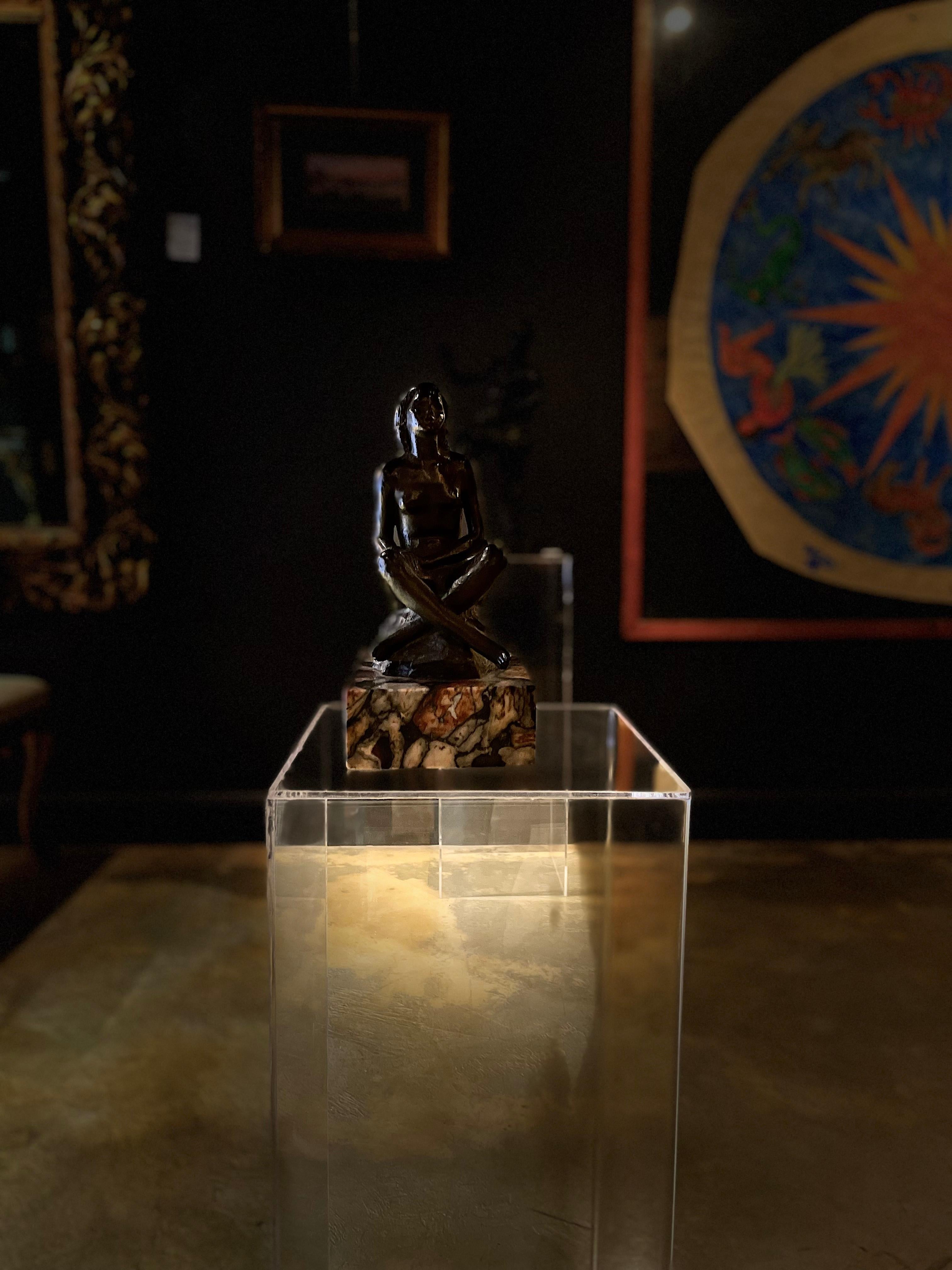 1920s Italian Art Decò Signed Bronze Sculpture Nude of Woman For Sale 8