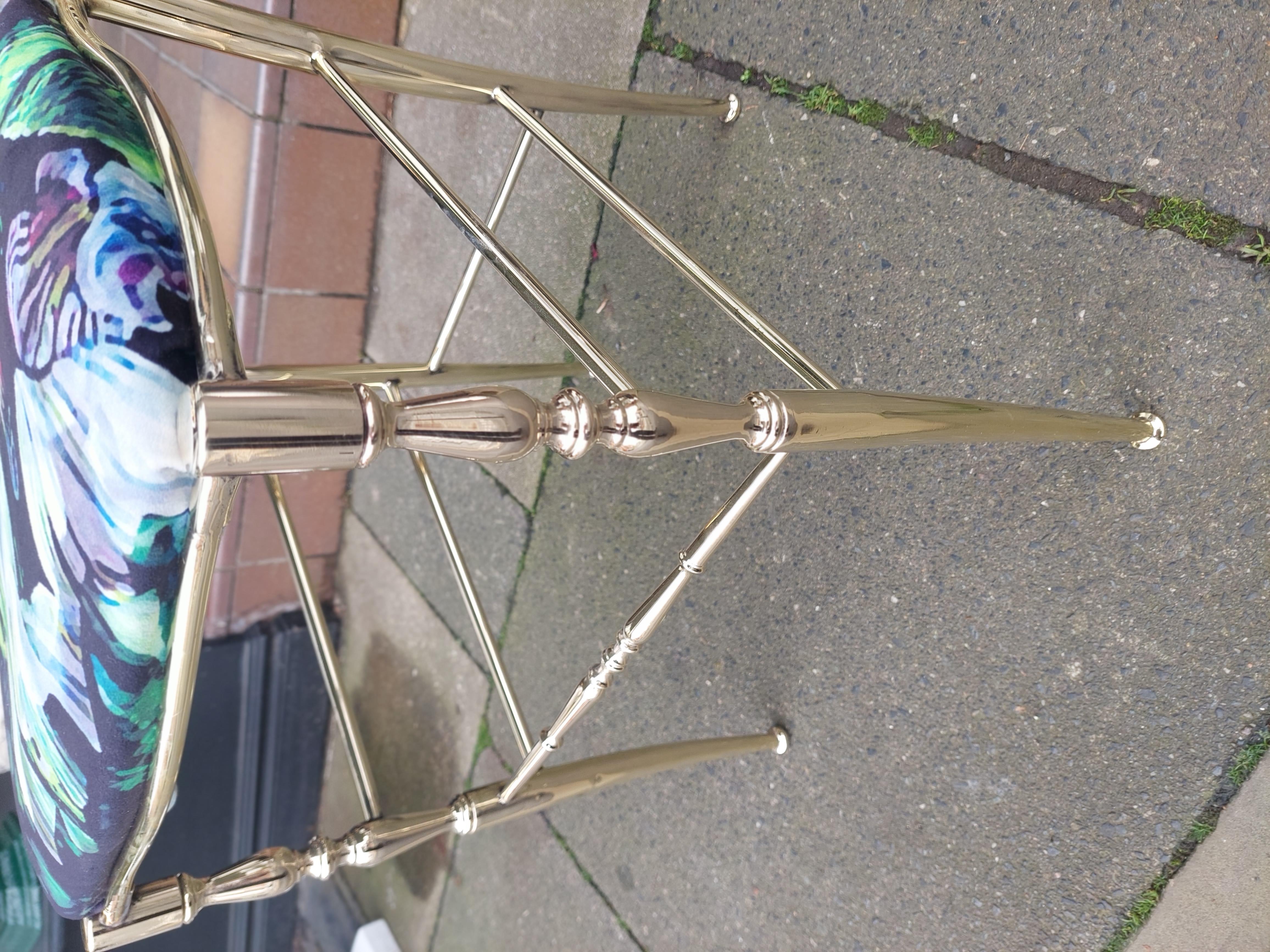 1920's Italian Brass Salon Chair In Good Condition For Sale In Altrincham, GB