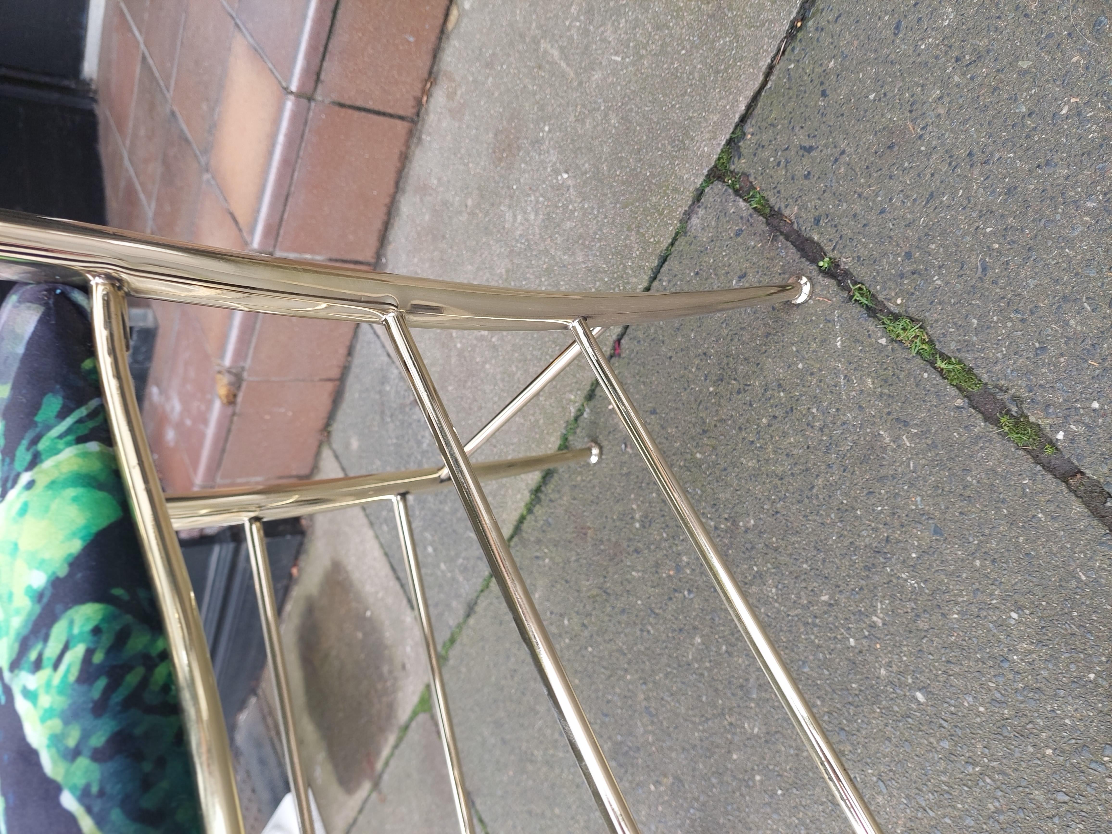 Early 20th Century 1920's Italian Brass Salon Chair For Sale