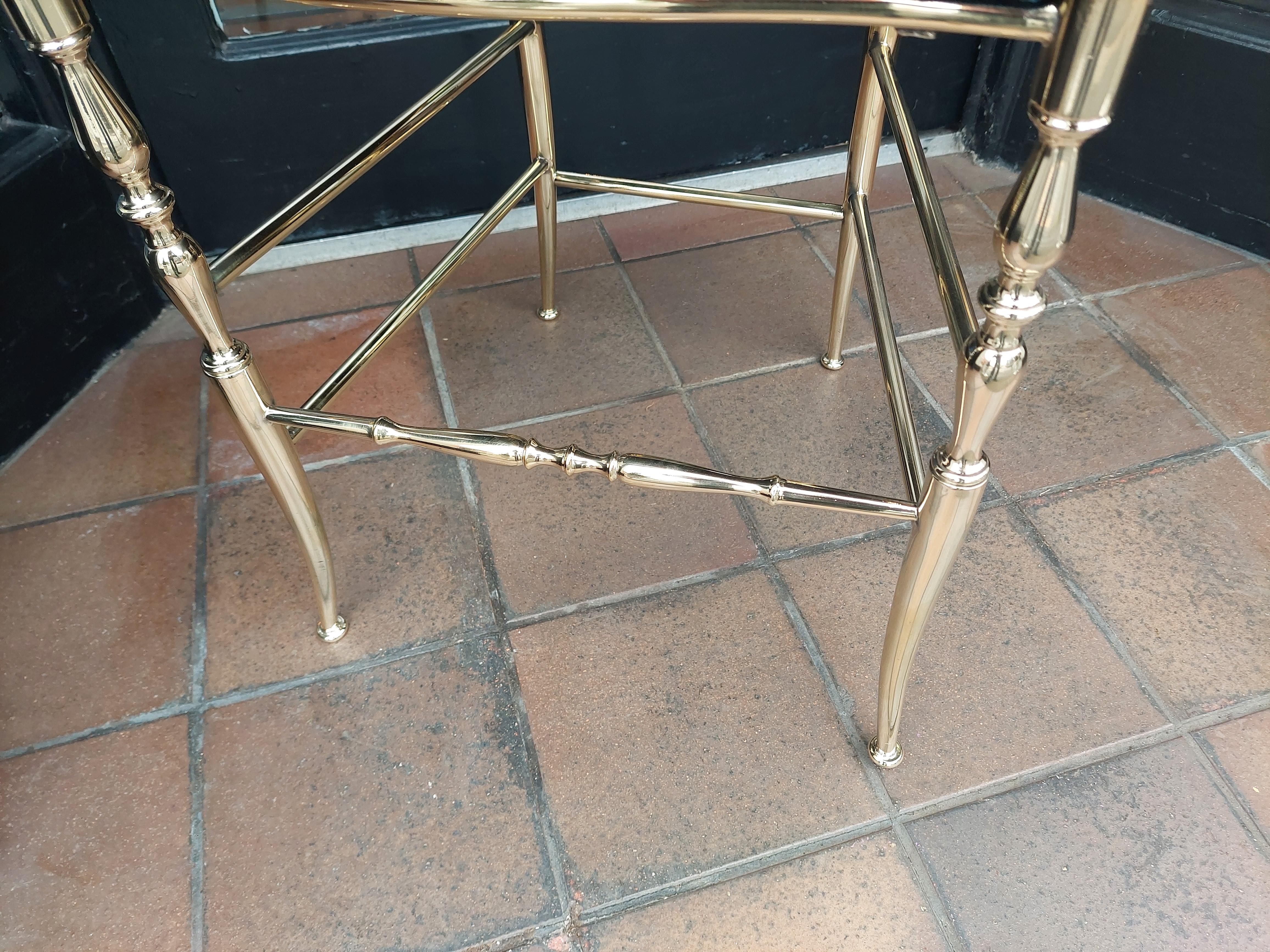 1920's Italian Brass Salon Chair For Sale 1
