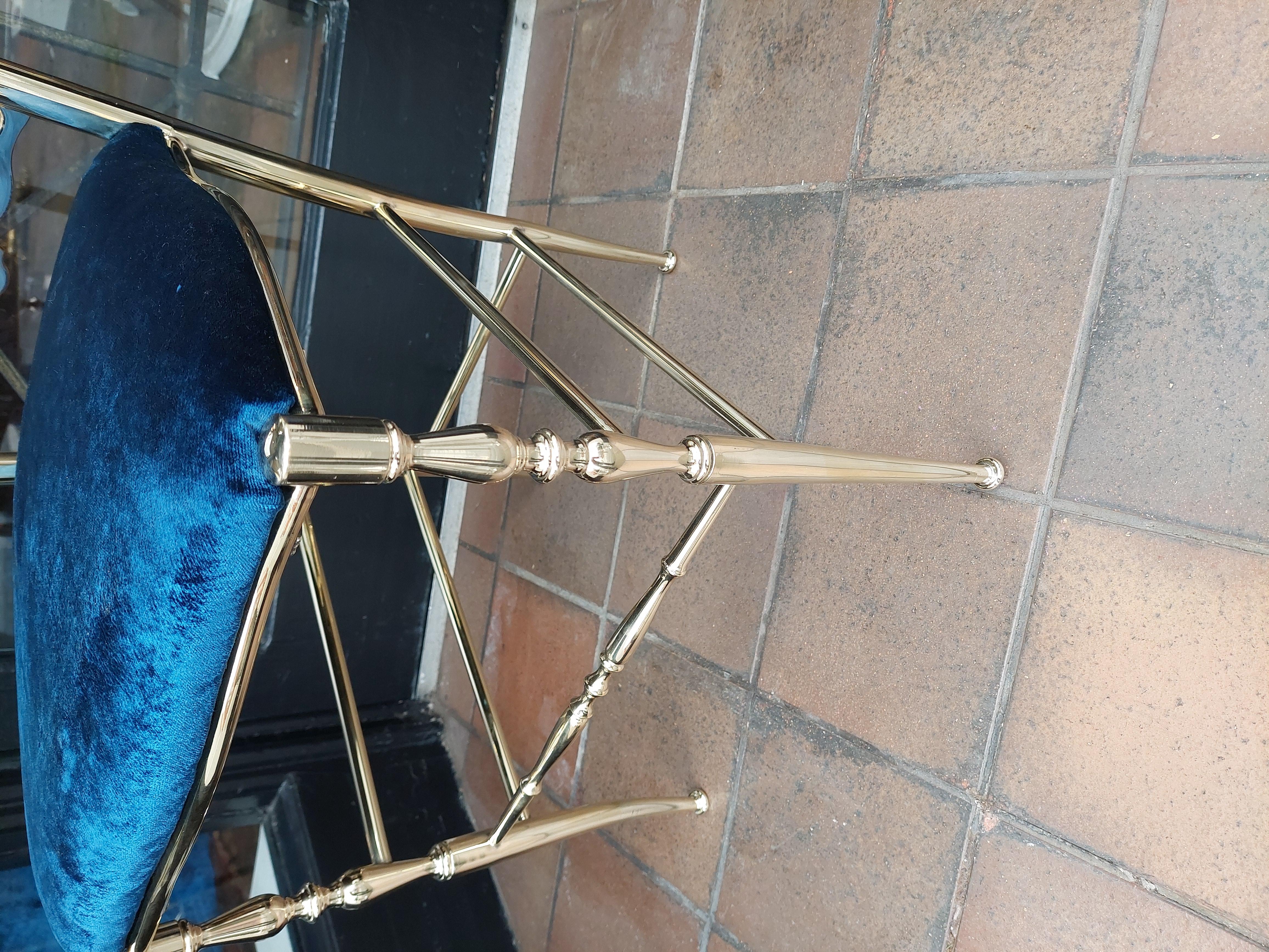 1920's Italian Brass Salon Chair For Sale 2
