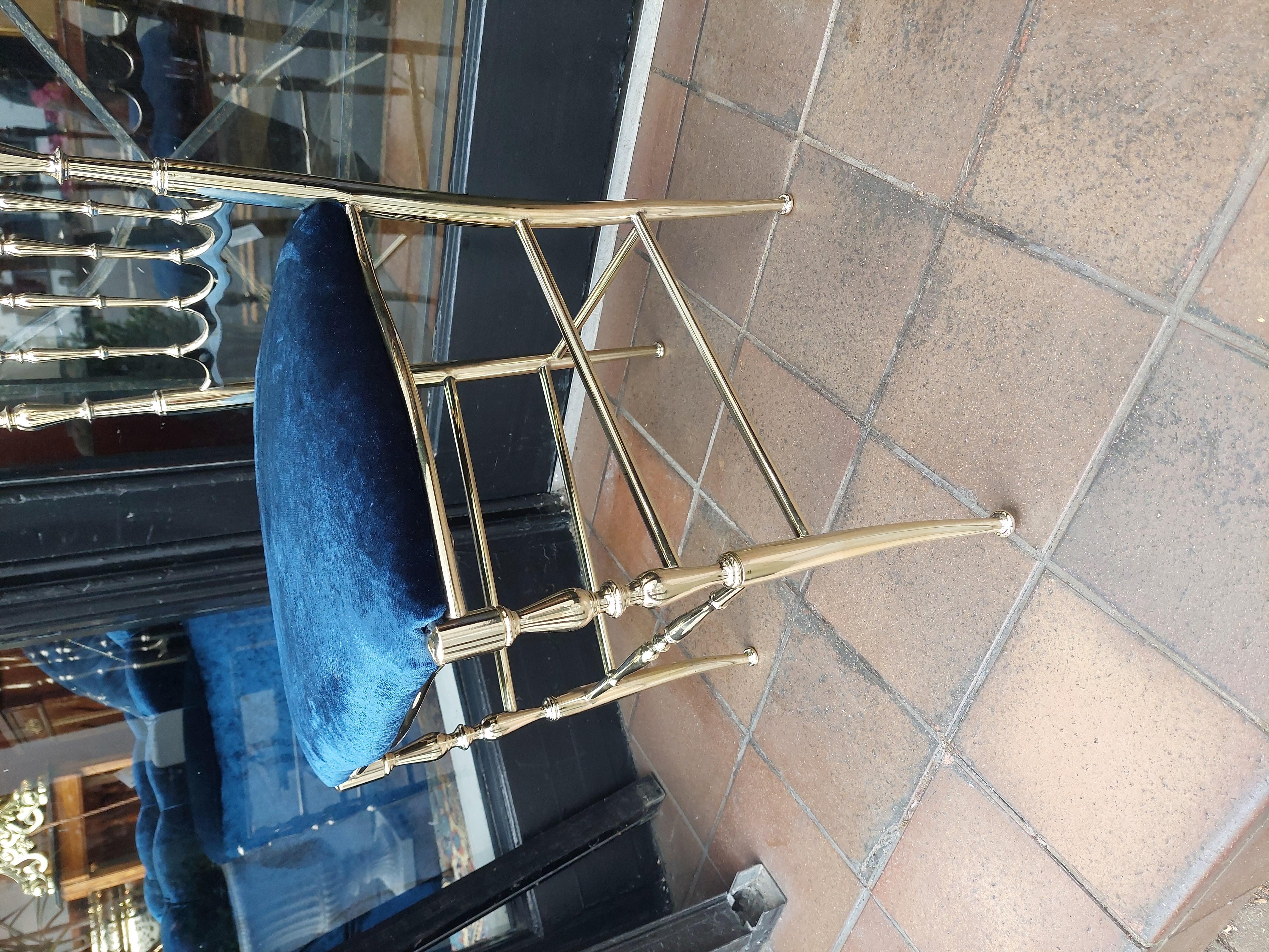 1920's Italian Brass Salon Chair For Sale 3
