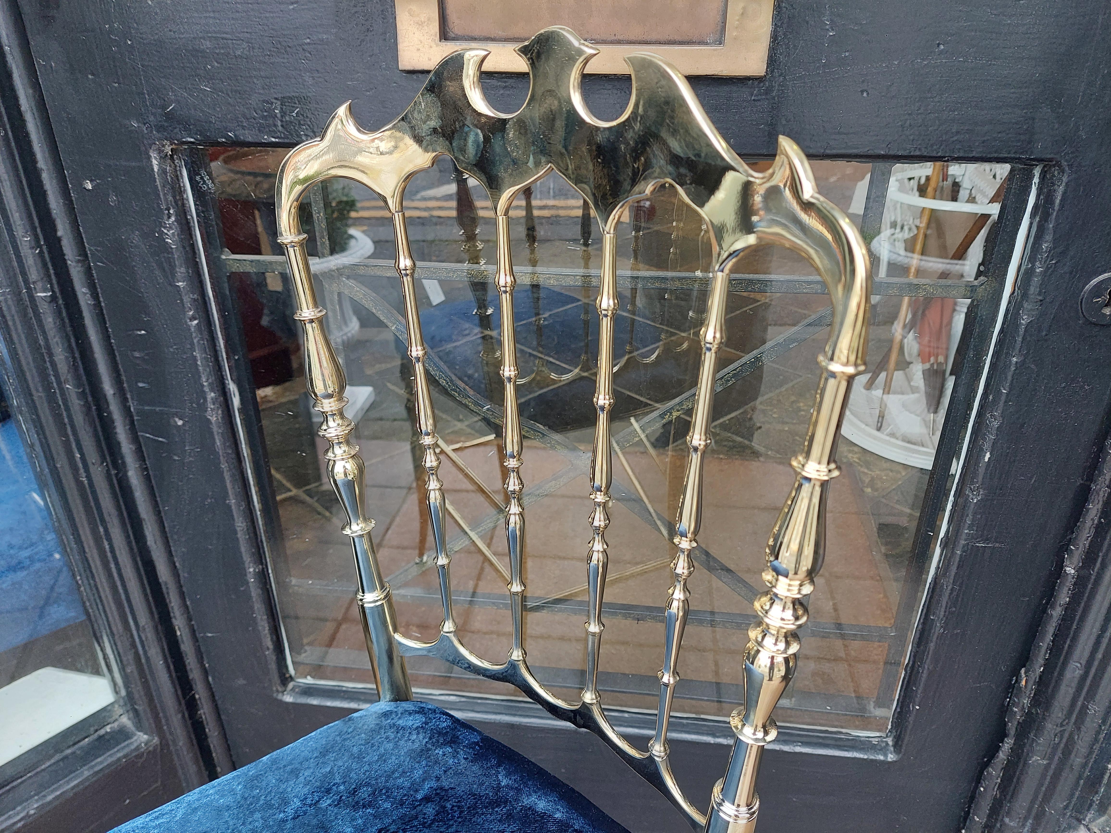 1920's Italian Brass Salon Chair For Sale 5