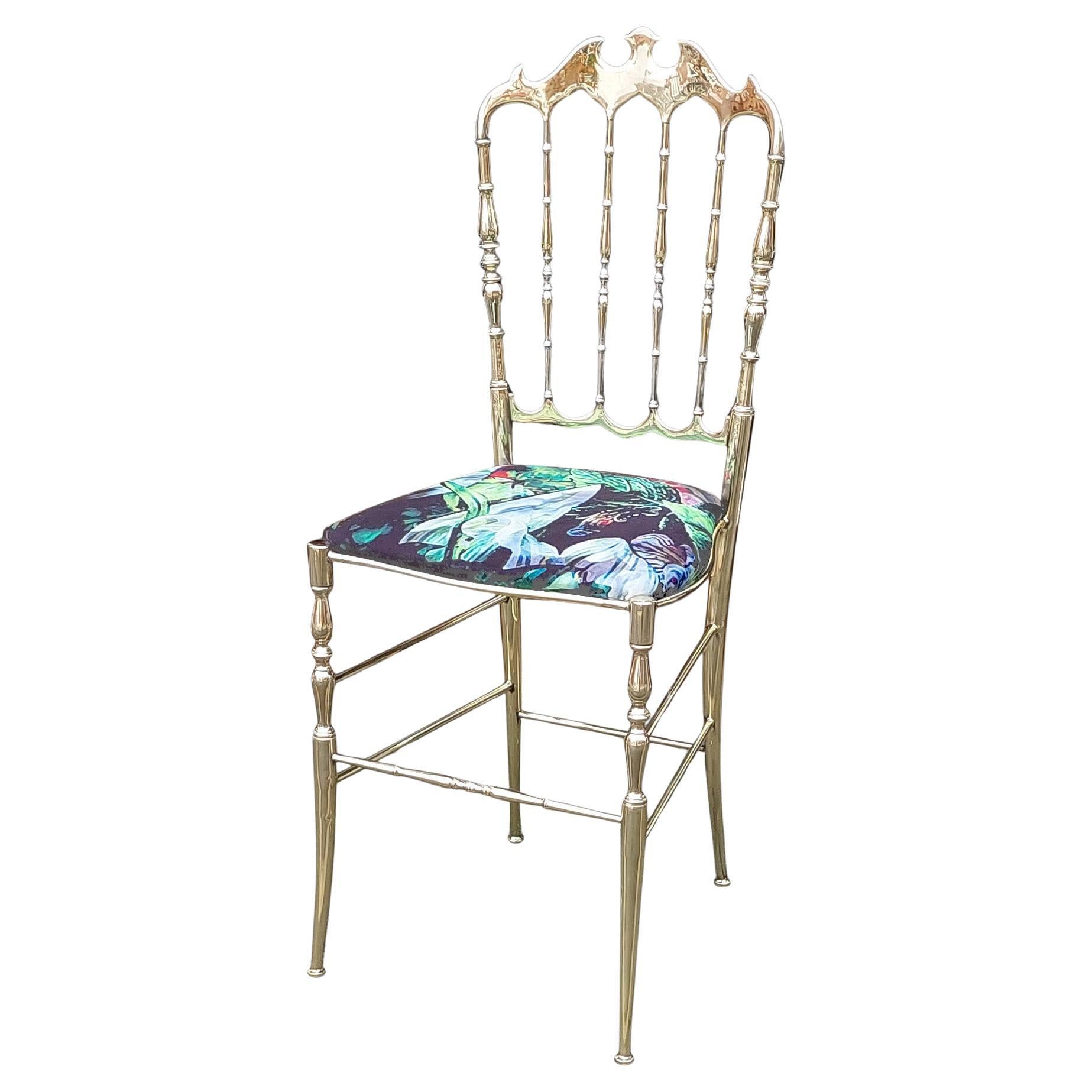 1920's Italian Brass Salon Chair For Sale
