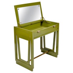 Vintage 1920s Italian Modern Green Vanity