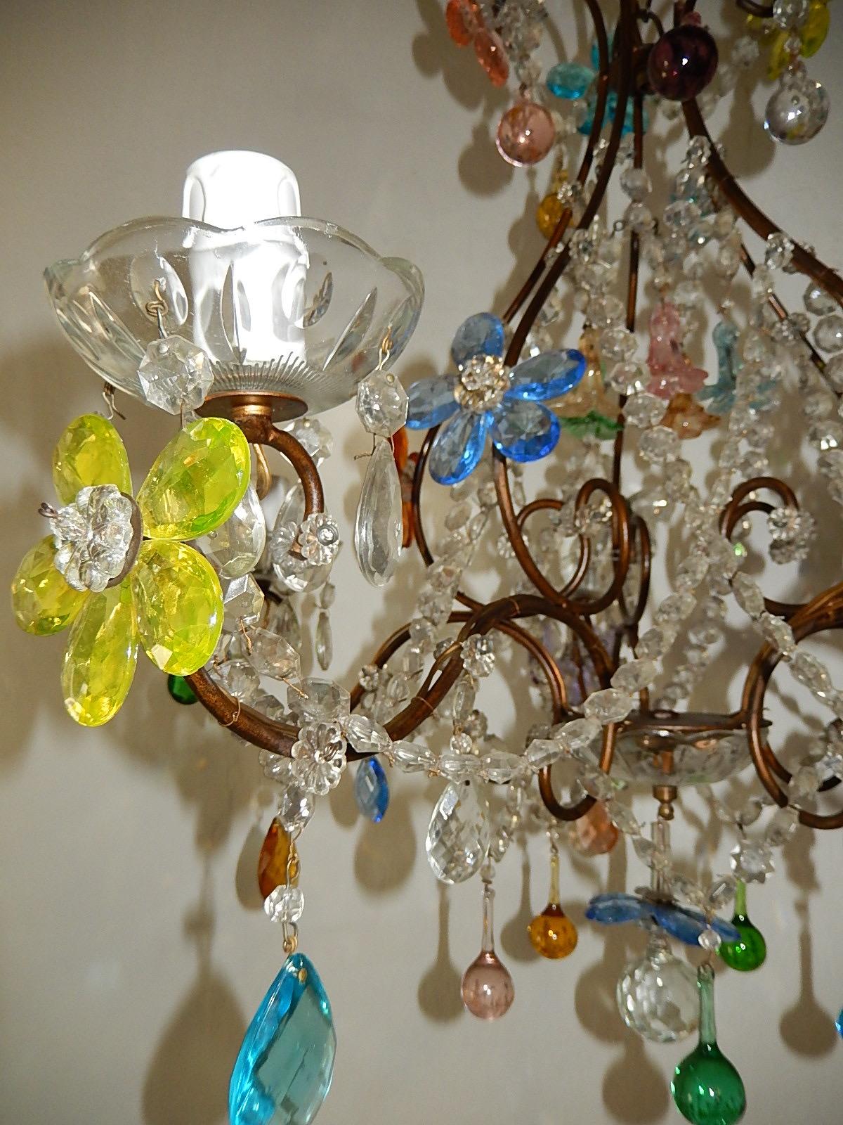 multi color crystal chandelier