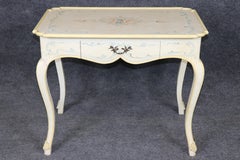 1920's Italian Paint Decorated Venetian Painted Writing Desk