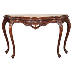 1920's Italian Serpentine Console Table