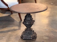 1920s Italian Side Table With Pedestal Base