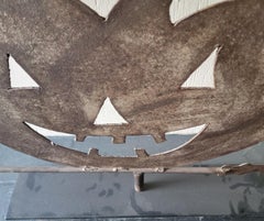 1920s Jack O-Lantern on Witches Broom Weather Vane