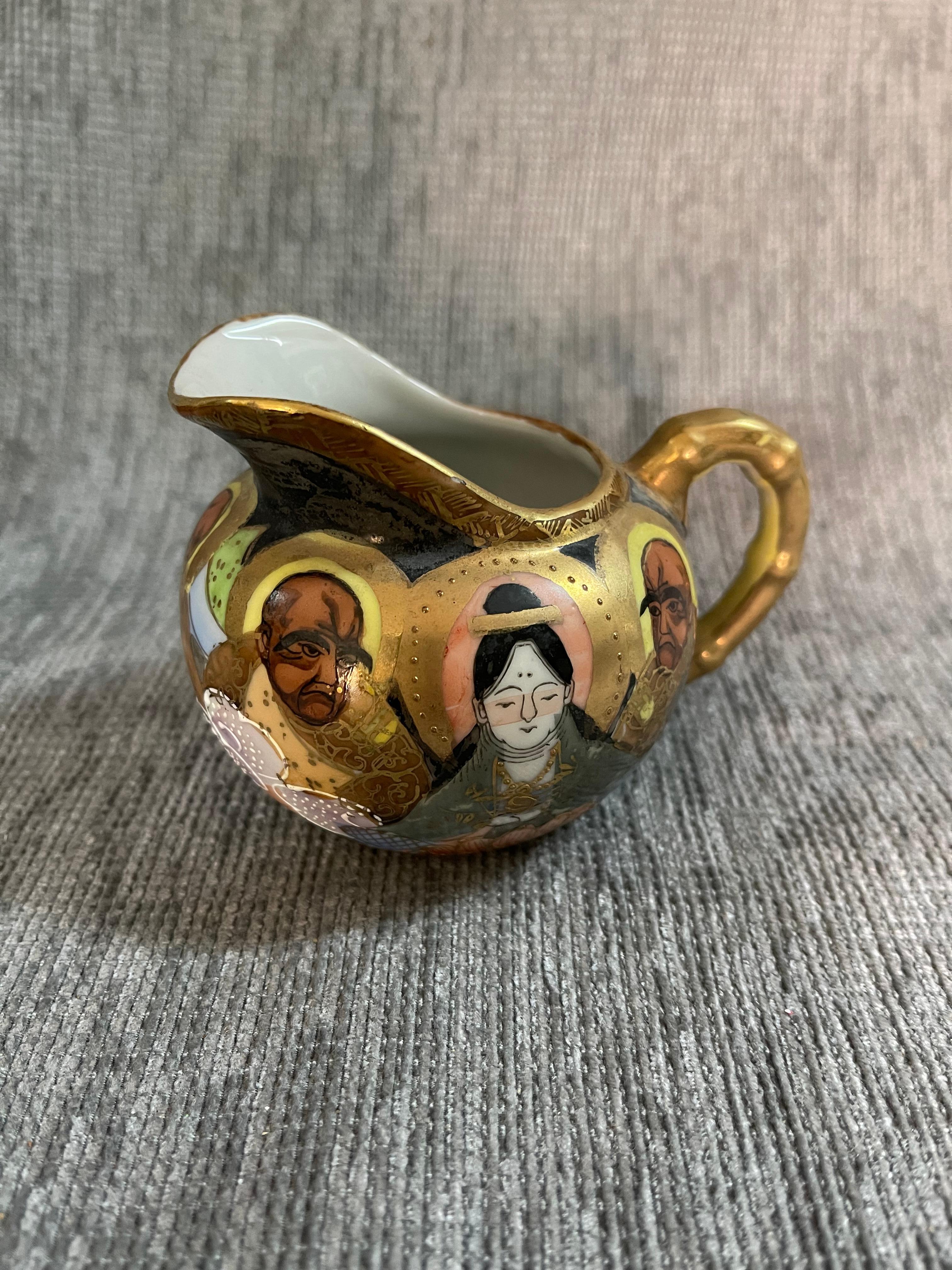 1920s Japanese Hand Painted and Gilded Demitasse Coffee Service For Sale 4