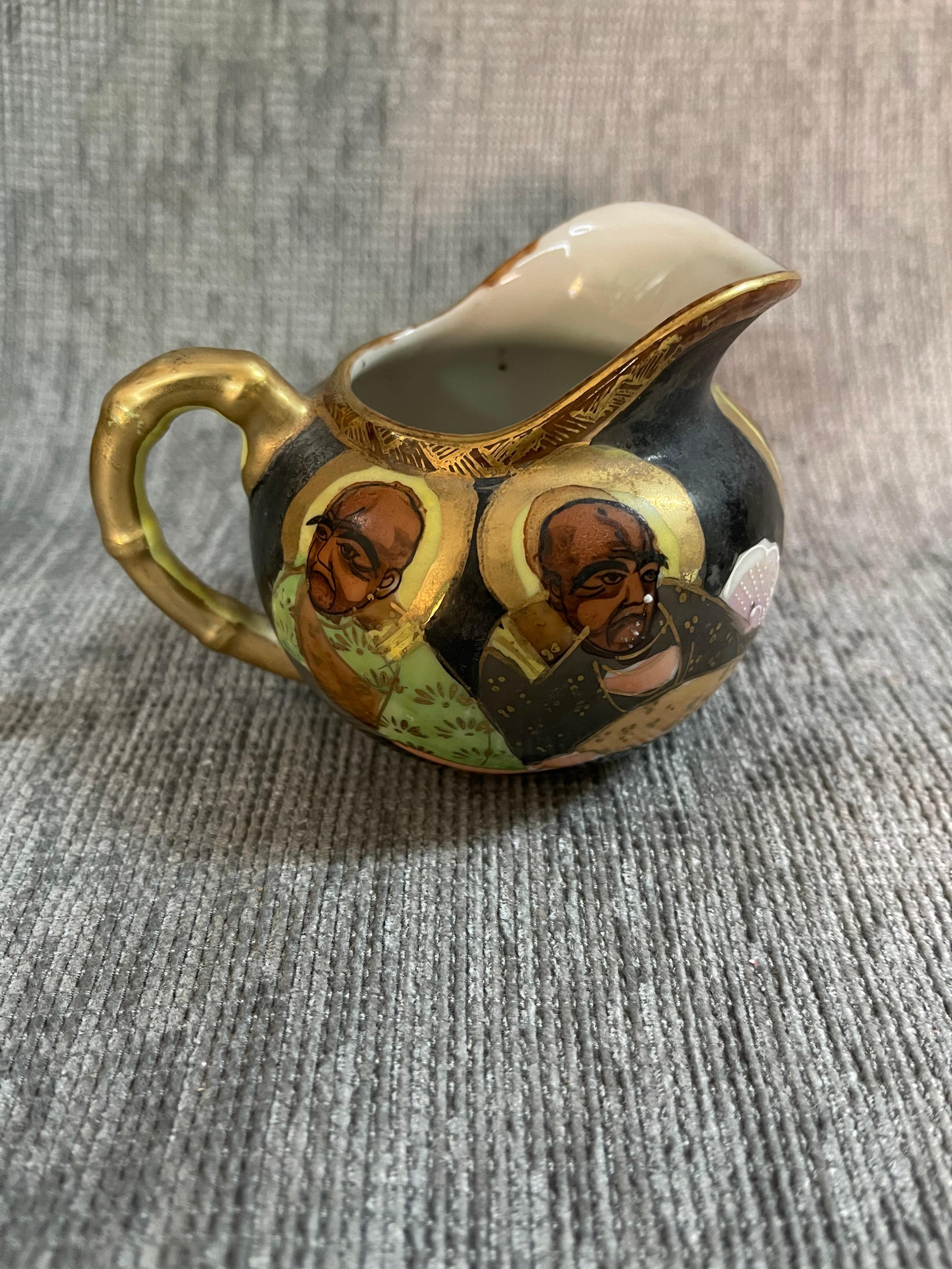 1920s Japanese Hand Painted and Gilded Demitasse Coffee Service For Sale 5
