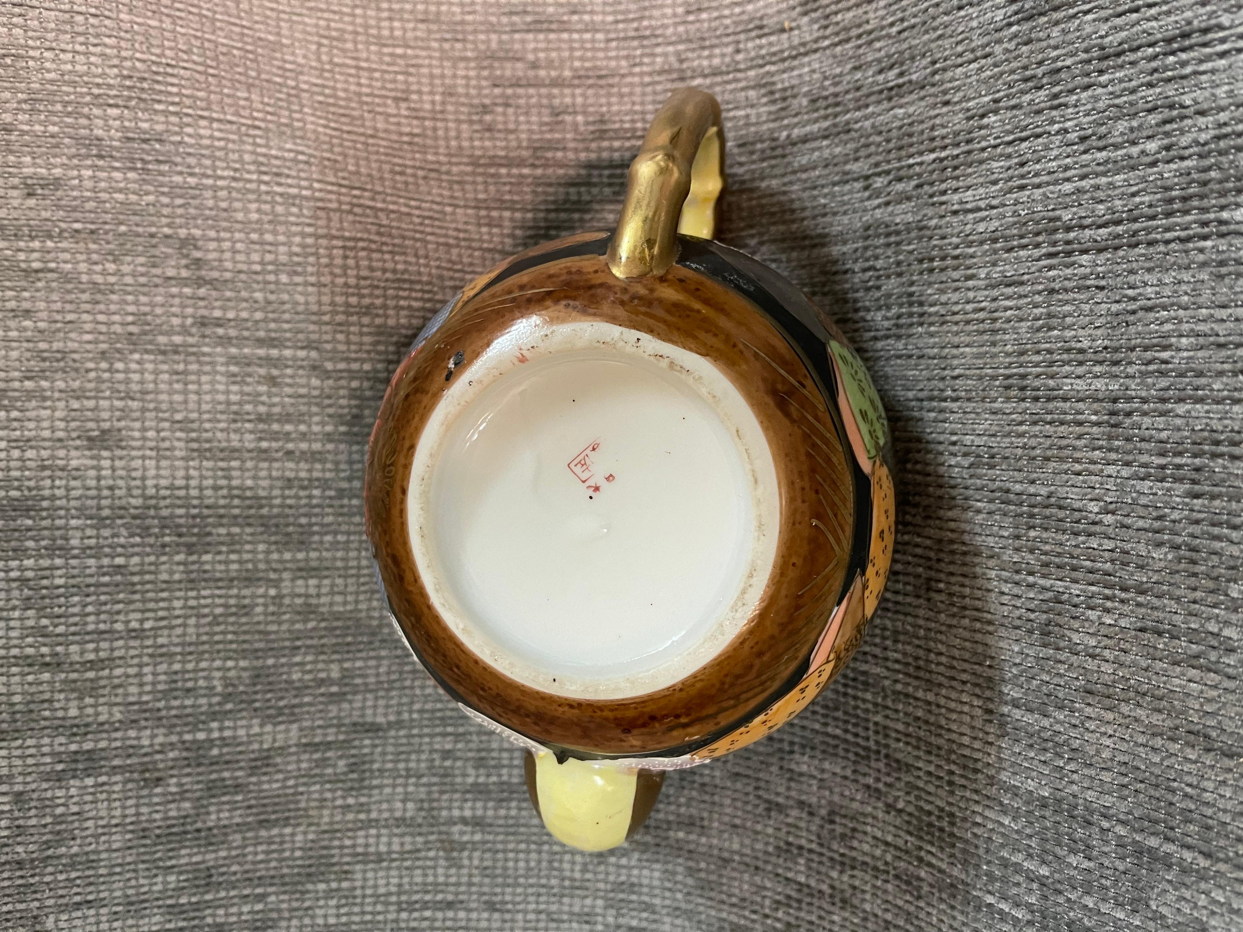 20th Century 1920s Japanese Hand Painted and Gilded Demitasse Coffee Service For Sale
