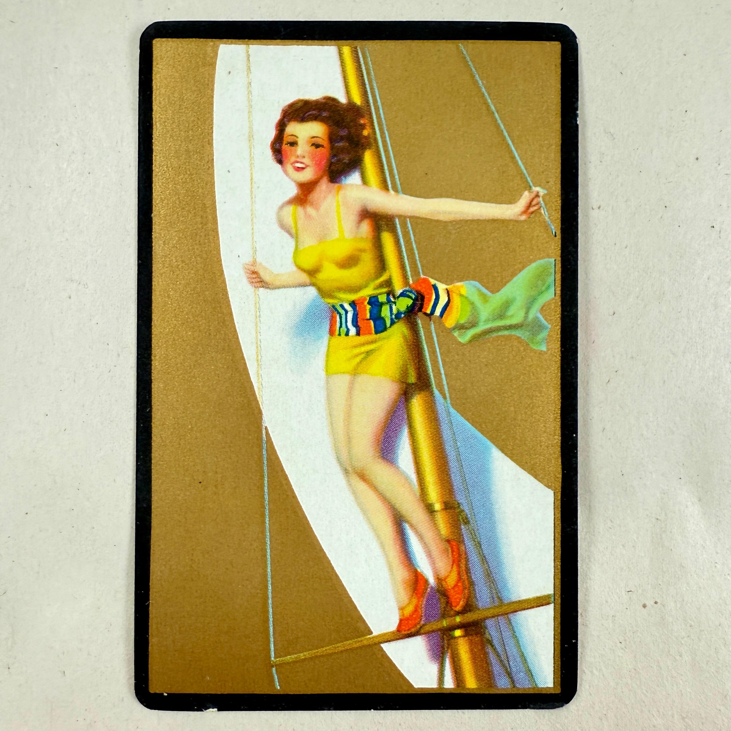Carta Set di biglietti da visita Pin-Up in scatola in stile anni '20 giapponese laccato in cartapesta in vendita