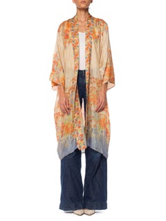 1920s Japanese Silk Pongee Kimono