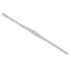 Années 1920 J.E. Bracelet Caldwell gradué en diamant et platine