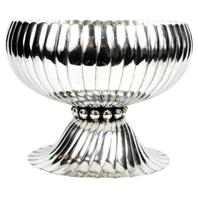 1920s Josef Hoffmann for Wiener Werkstatte Silver Footed Bowl