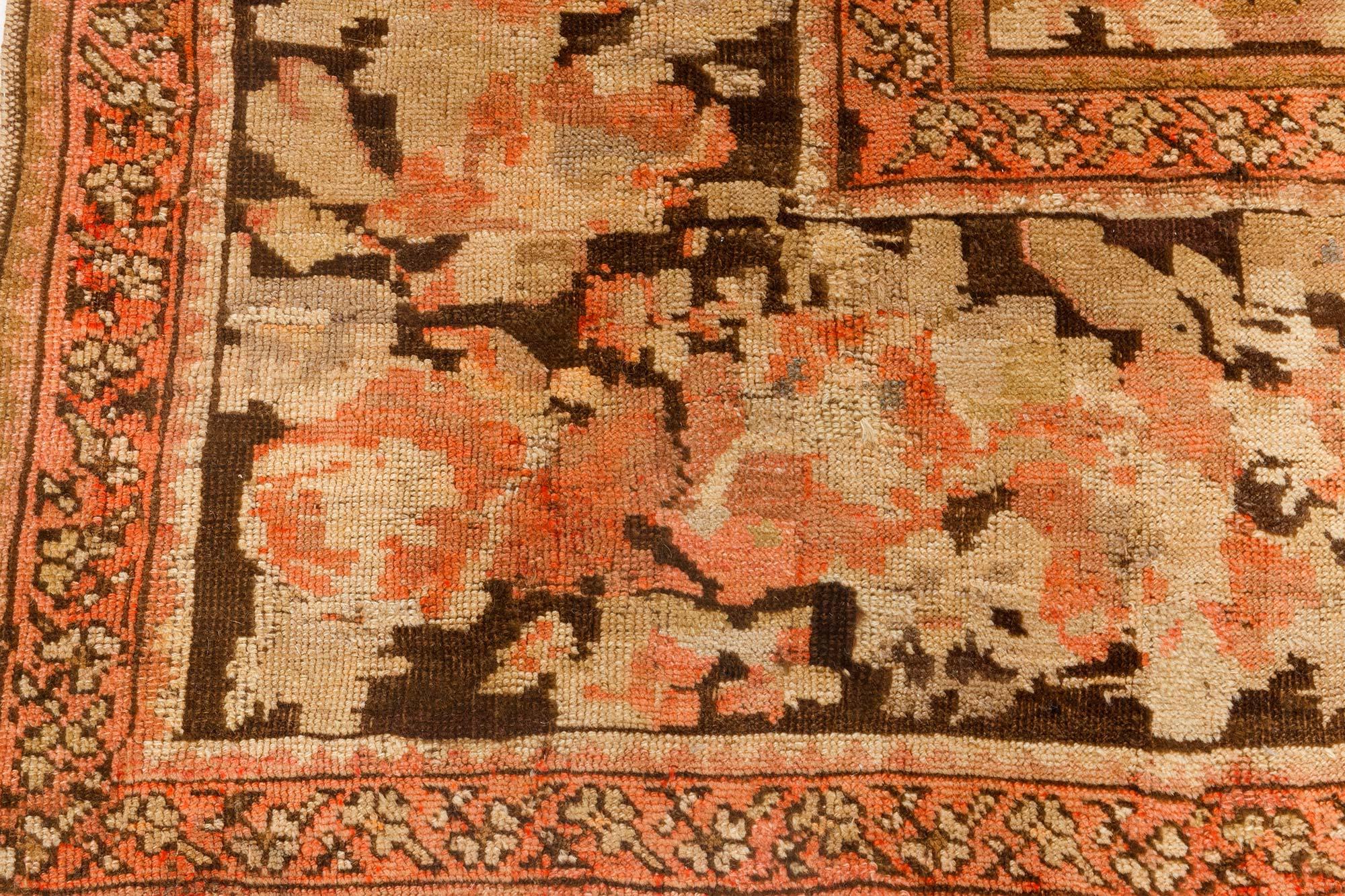 20th Century 1920s Karabagh Botanic Handmade Wool Rug For Sale