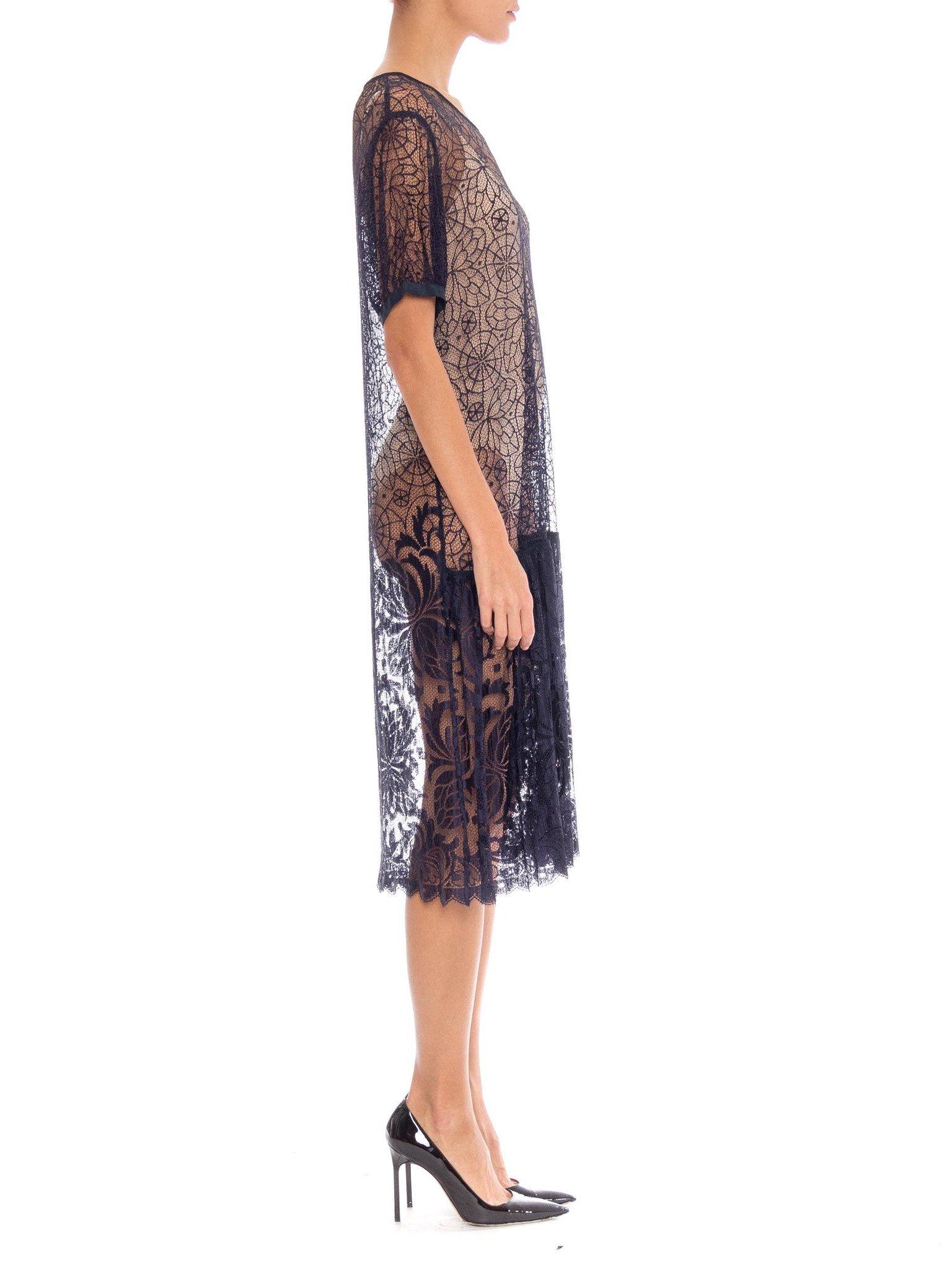 navy blue lace dress