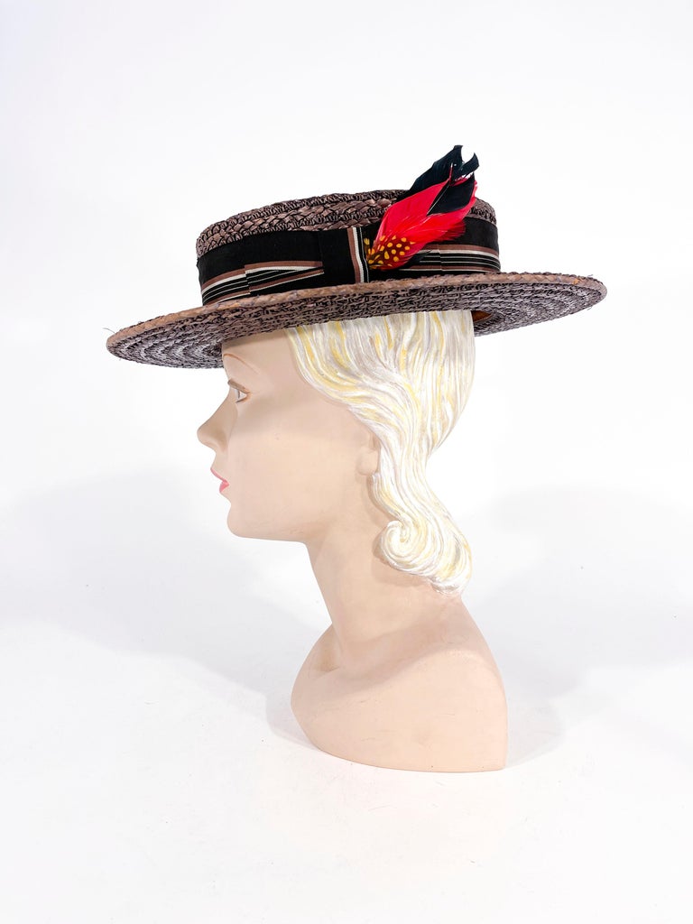 1920s Ladies Boater Hat For Sale at 1stDibs  1920s boater hat, 1920 boater  hat, boater hat 1920s