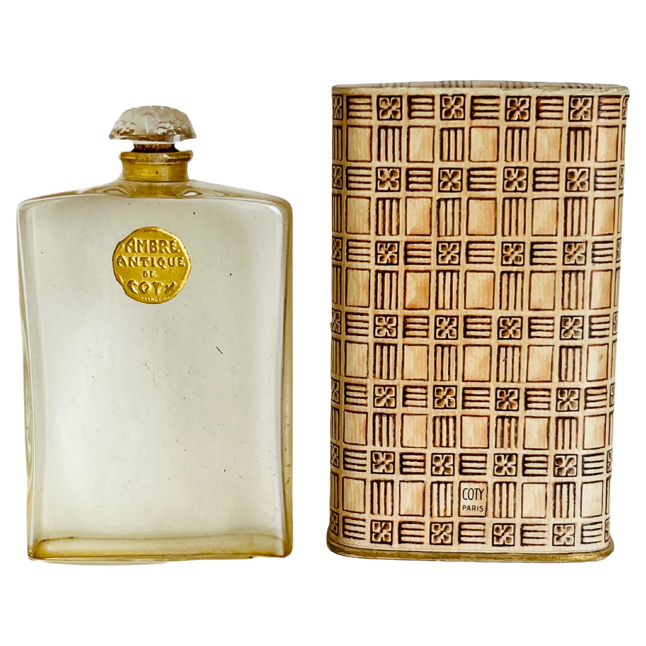 1920s Lalique French Perfume Bottle Ambre Antique De Coty