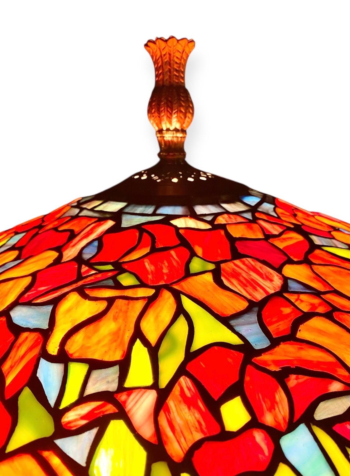 1920’s Lamp Standard With Tiffany Style Tulips Shade 3