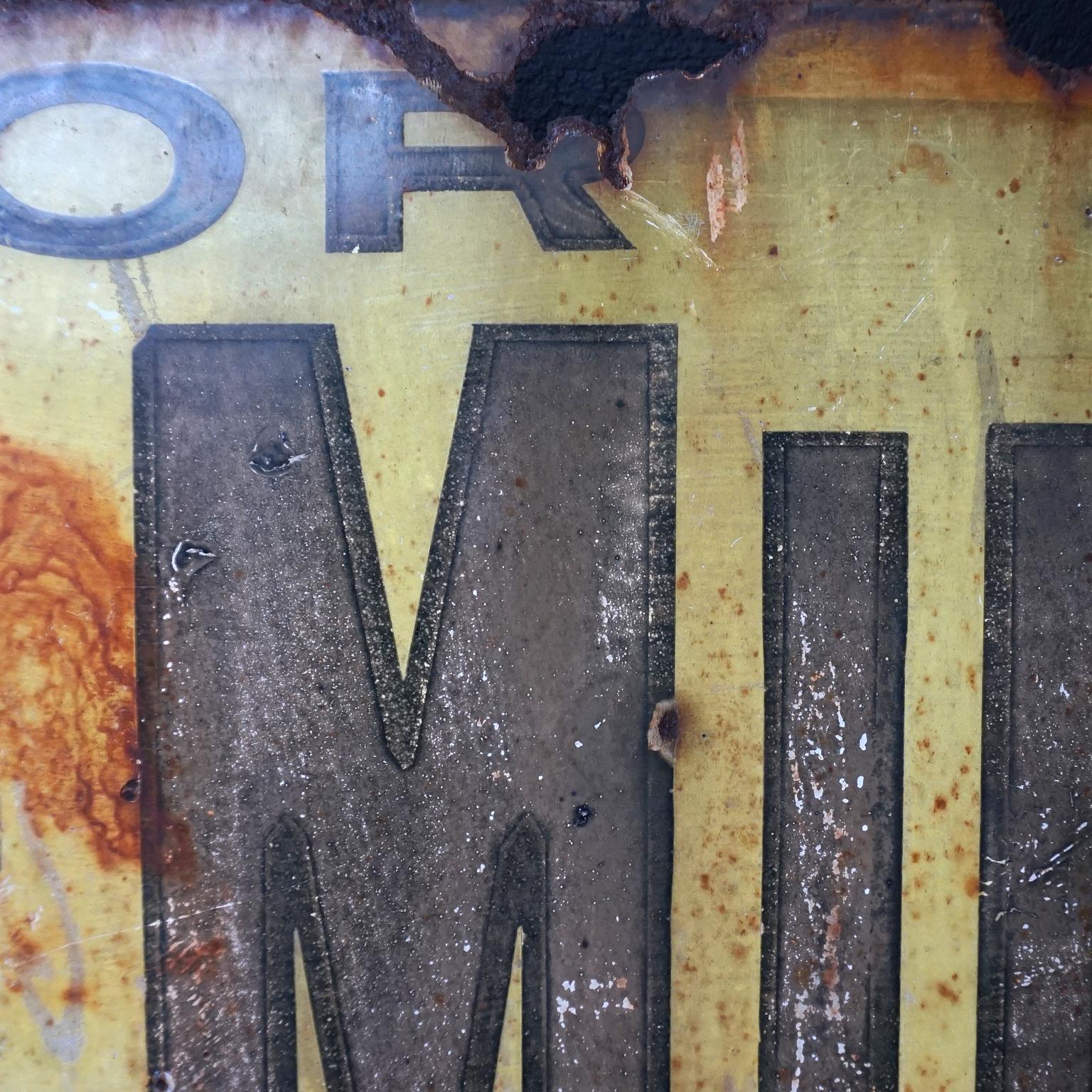 20th Century 1920s Large Enamel Advertising Tin Sign Colman's Mustard