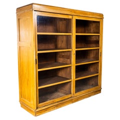 1920's Large Glass Fronted Belgian Military Campaign Library Cabinet