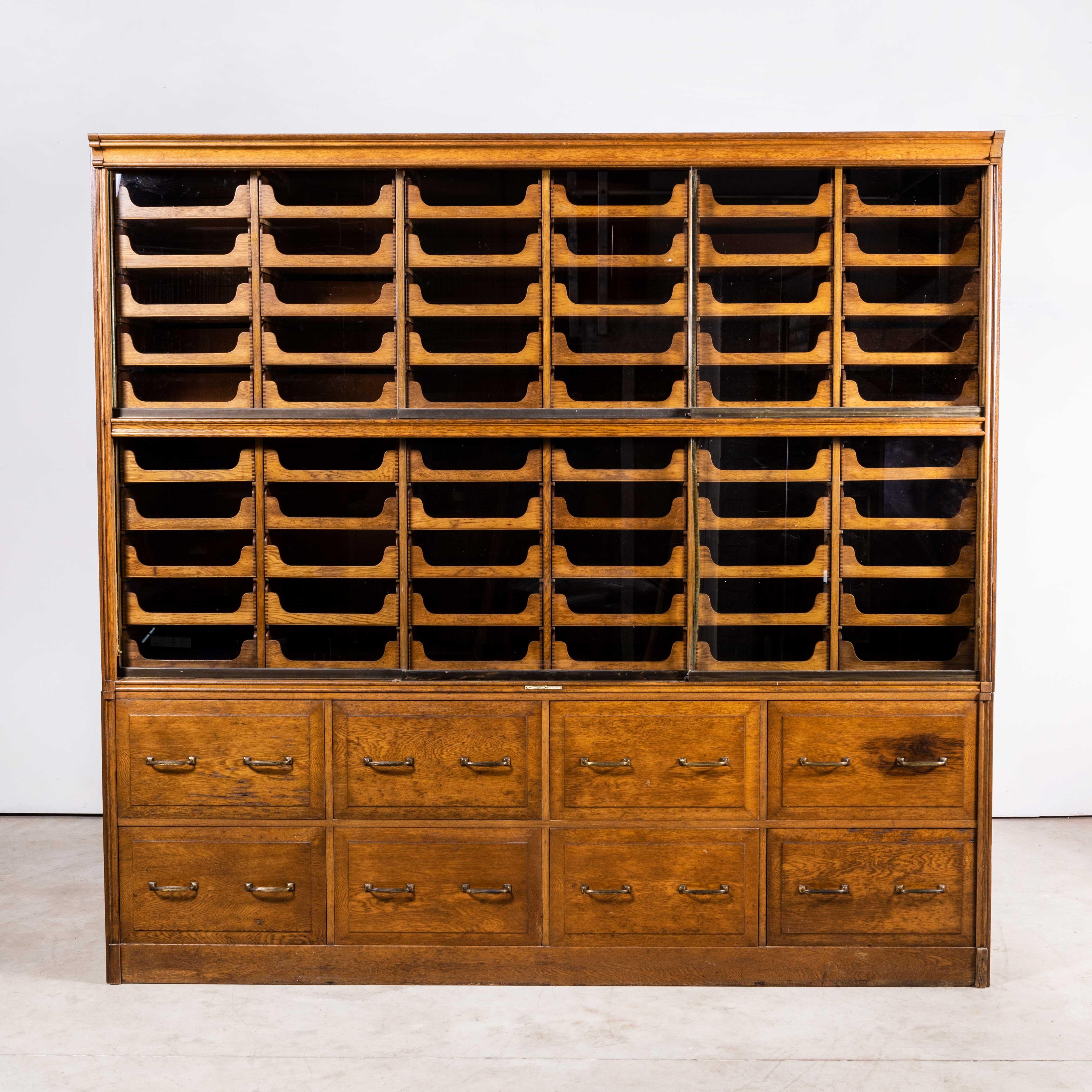 1920’s Large Glass Fronted Haberdashery Unit – Harris & Sheldon
1920’s Large Glass Fronted Haberdashery Unit – Harris & Sheldon. Exceptional and fully original large haberdashery unit by Harris & Sheldon, better known as Selphast shop fitters of