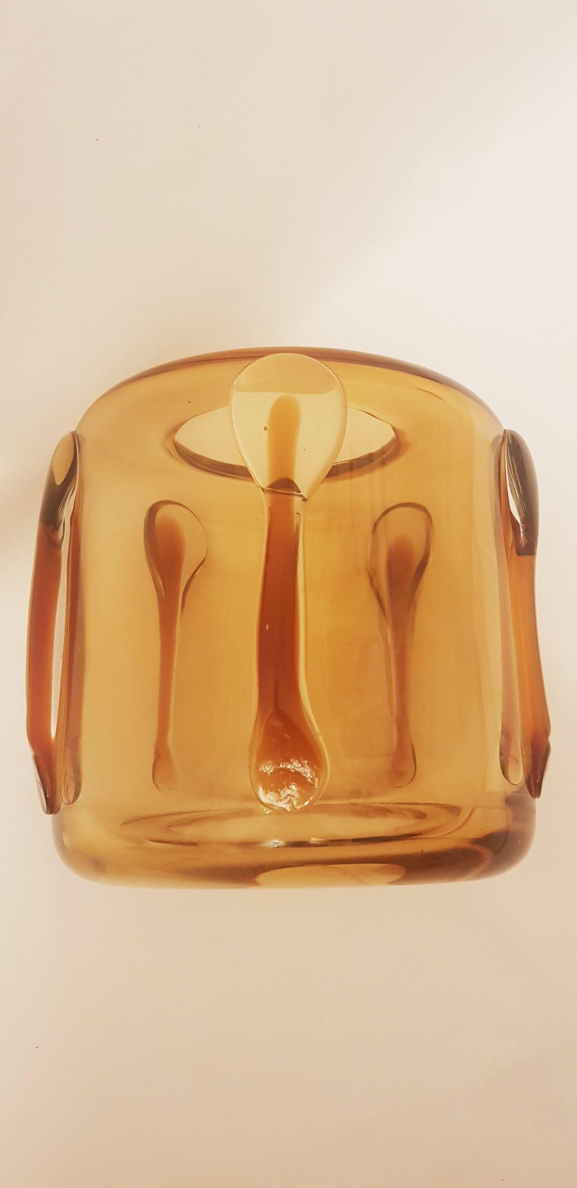 Art Nouveau 1920`s Large Murano Glass decorative vase, Vittorio Zecchin for MVM Cappellin For Sale